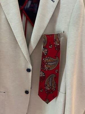 Size 44 Rare 7 DOWNIE ST. Beige Men’s Sports Coat Jacket Blazer London Couture - Thumbnail 19
