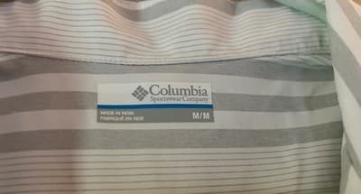 M Lot Of 2 Women’s Tops Shirts White Columbia & Chicos Striped Blouse Spring - Thumbnail 9