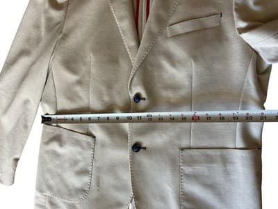Size 44 Rare 7 DOWNIE ST. Beige Men’s Sports Coat Jacket Blazer London Couture - Thumbnail 5