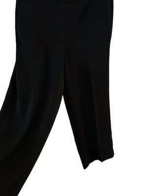 J CREW Black Wide Leg Capri Pants Size 4 Pockets Classic Trendy - Thumbnail 7