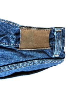 Y2K Tommy Hilfiger Jeans High Waisted Slouch Denim Pants Faded Leather Tag - Thumbnail 7