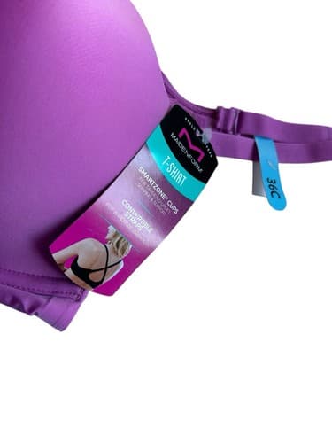 Maidenform NWT NEW Pink 36C T Shirt Convertible Bra Lingerie Smartzone Cups - Thumbnail 4
