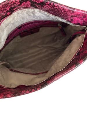 Michael Kors Snakeskin Clutch Purse Handbag Bag Slouchy Holdover Python Snake - Thumbnail 10