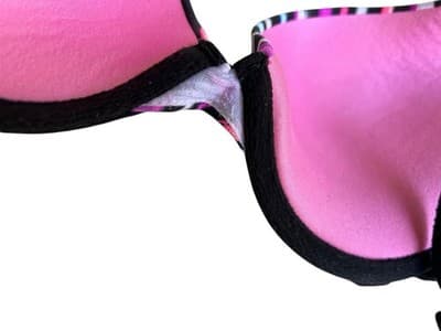 Victorias Secret Push Up Bra 32C Wear Everywhere Lingerie Pink Blue - Thumbnail 4