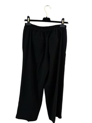 J CREW Black Wide Leg Capri Pants Size 4 Pockets Classic Trendy - Thumbnail 6