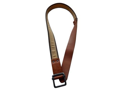 Men’s Surplus Work Gear Belt Genuine Leather & Cotton Silver Rugged Grunge 32 - Thumbnail 4