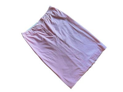 Brooks Brothers Women’s Size 8 Pink White Cotton Lined Stretch Pinstriped Skirt - Thumbnail 2