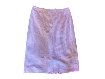 Brooks Brothers Women’s Size 8 Pink White Cotton Lined Stretch Pinstriped Skirt - Thumbnail 7