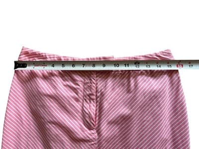 Brooks Brothers Women’s Size 8 Pink White Cotton Lined Stretch Pinstriped Skirt - Thumbnail 8