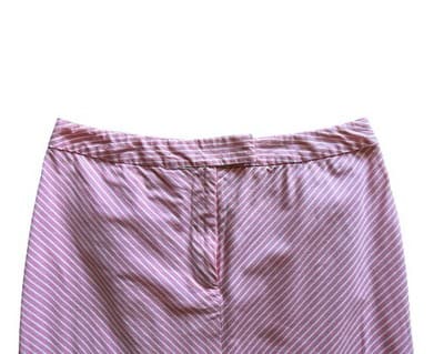 Brooks Brothers Women’s Size 8 Pink White Cotton Lined Stretch Pinstriped Skirt - Thumbnail 5