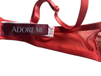 Adore Me Rust 32B Bra Bow Accents Push Up Bralette Lingerie Floral Lace - Thumbnail 5
