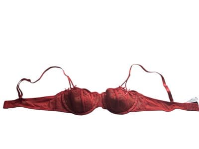Adore Me Rust 32B Bra Bow Accents Push Up Bralette Lingerie Floral Lace - Thumbnail 2