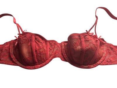 Adore Me Rust 32B Bra Bow Accents Push Up Bralette Lingerie Floral Lace - Thumbnail 4