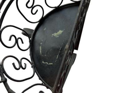 Vtg Large 24” French Metal Scrolled Cage Wall Decor Wrought Iron Shabby Chic - Thumbnail 6