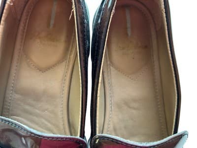 Size 8 Sam Edelman Brown Patent Loafer Chunky Lug Sole Women’s Grunge Shoes - Thumbnail 2