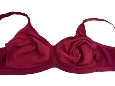 Wire Free Burgundy Wine Lace Wireless Bra Almost U 40D Lingerie Soft Cups - Thumbnail 4