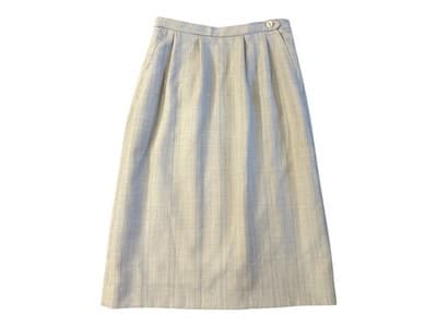 Vintage 1980’s Womens Suit Two Piece Pinstriped Jacket & Skirt Set Peach Blue - Thumbnail 18