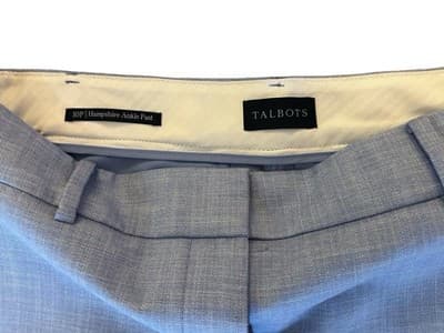 10P Petite Talbots Hampshire Ankle Pants Blue Elegant Classic Spring Summer - Thumbnail 8