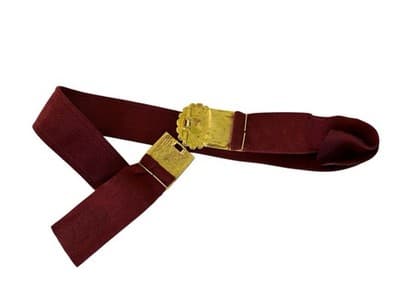 Vintage 1980’s Burgundy Wine Red Belt Gold Regency Baroque Glam Interchangeable - Thumbnail 6