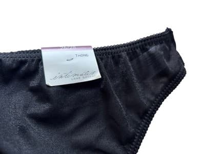 NWT NEW Size 26/28 Lane Bryant Black Plus Size Panty Black Intimates Thong - Thumbnail 3