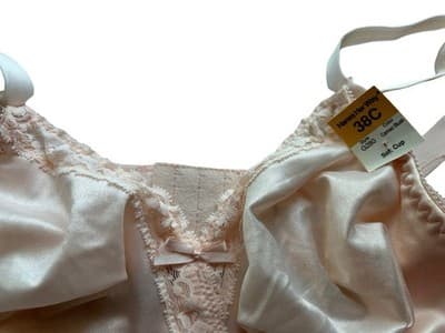 38C Vintage Pastel Peach Bra Hanes Her Way NWT NOS Pinup Lingerie - Thumbnail 3