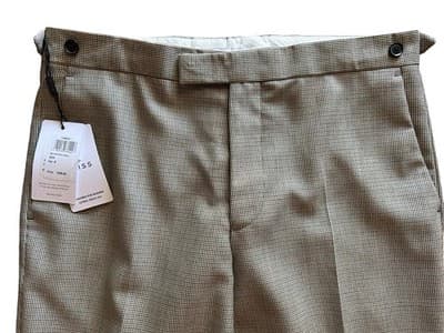 SIZE 32 REISS NWT PEW PUPPYTOOTH TROUSER $290 SLIM FIT WOOL BROWN PANTS SLACKS - Thumbnail 7