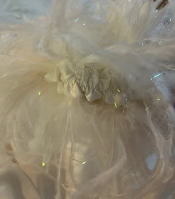 Vintage 1980’s White Sequin FEATHER Sparkle Dress Prom Formal Party Union Label - Thumbnail 7