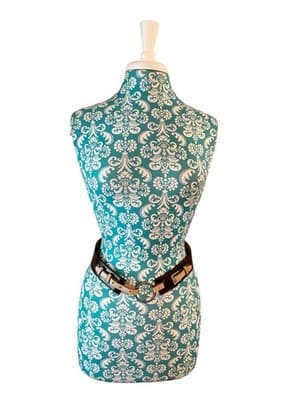 Gorgeous Dark Brown Silver Leather Belt Old Money Y2K Modern Boho Chain Circle S - Thumbnail 8
