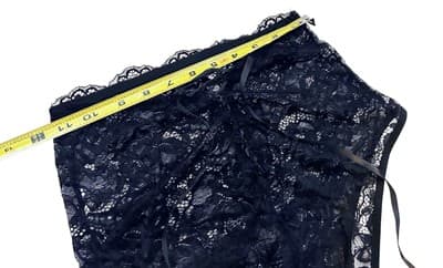 Vintage Panty Underwear French Cut Thigh Lace Ribbon Closure High Waist Y2K - Thumbnail 6