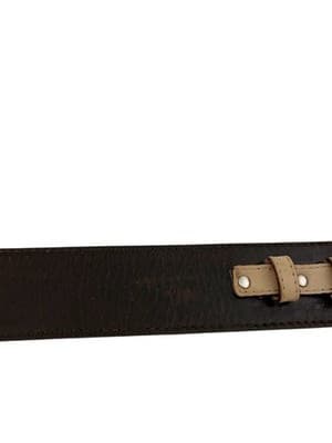 Gorgeous Dark Brown Silver Leather Belt Old Money Y2K Modern Boho Chain Circle S - Thumbnail 9