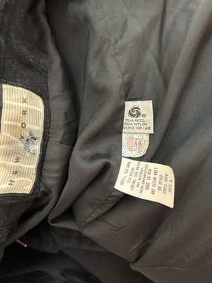 Vintage Union Label Faux Fur/Velvety Huge Hood Wool Fairycore Slouch Coat Med - Thumbnail 11
