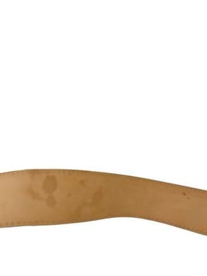 Gorgeous Dark Brown Silver Leather Belt Old Money Y2K Modern Boho Chain Circle S - Thumbnail 13