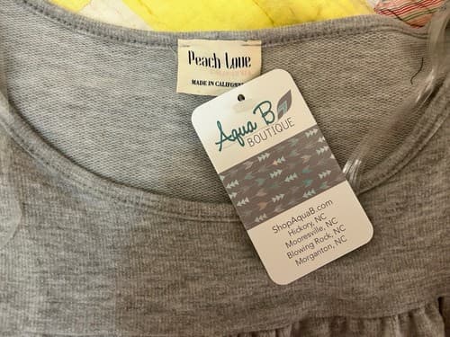Peach Love Tiered Gray Flowy Dress Soft NWT $44 Fall Winter Fashion - Thumbnail 6