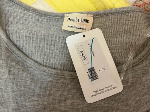 Peach Love Tiered Gray Flowy Dress Soft NWT $44 Fall Winter Fashion - Thumbnail 7