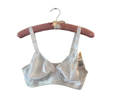 38C Vintage White Bra Hanes Her Way NWT NOS Pinup Lingerie - Thumbnail 3