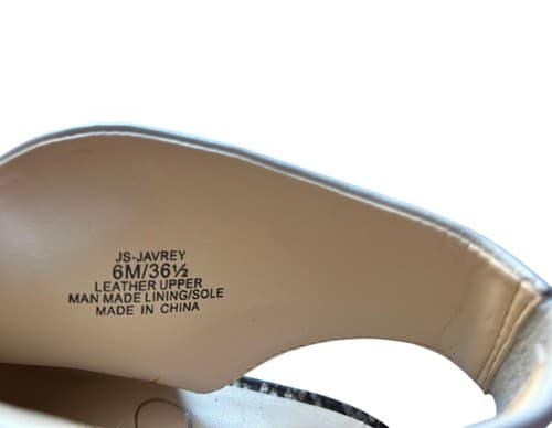 Jessica Simpson Javrey Off White Leather Snakeskin Heel Peep-Toe Shootie Modern - Thumbnail 6