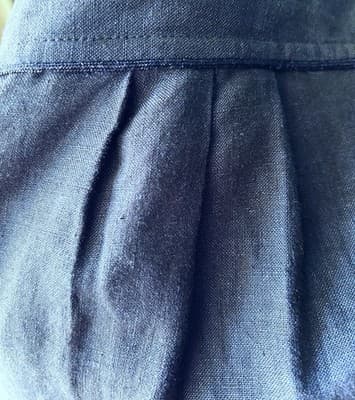 Size 8 Badgley Mischka Wide Leg Pants Navy Blue 100% Linen Women's Current Trend - Thumbnail 10
