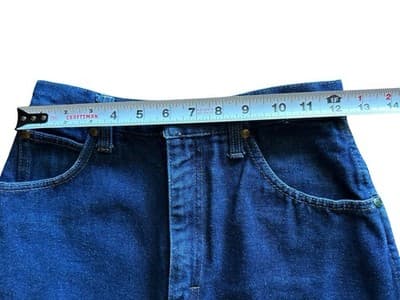 Vintage JG Hook Blue Jean Denim Skirt 1980’s Boho Collegiate Schoolgirl Preppy - Thumbnail 8