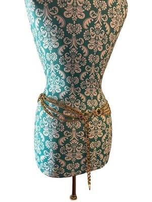 Vintage Draped Gold Gypsy Chain Link Belt Baroque Glam - Thumbnail 5