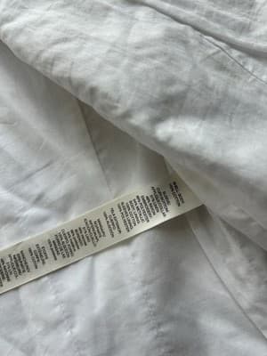 M White House Black Market White Cotton Linen Jacket Beaded Fitted Embroidered - Thumbnail 7