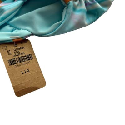 Victorias Secret NWT Bikini Top Bralette Aqua Coral Bow Tie Knot Back Lavender - Thumbnail 4