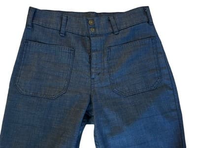 Vtg LEVIS Jeans FRESH PRODUCE Carrot Tab Bell Bottom Sailor Pocket 1970’s 28”W - Thumbnail 6