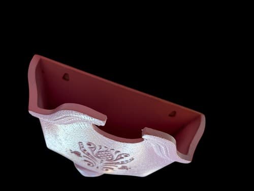 Vintage Pink Wall Hanging Sconce Multi Purpose Holder Home Decor Shabby Cottage - Thumbnail 3
