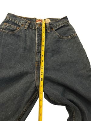 Vintage 1990’s Faded Glory Blue Jeans High Waist Denim 8 Long Baggy Grunge - Thumbnail 8