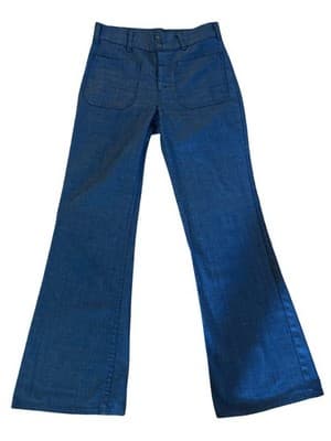 Vtg LEVIS Jeans FRESH PRODUCE Carrot Tab Bell Bottom Sailor Pocket 1970’s 28”W - Thumbnail 7