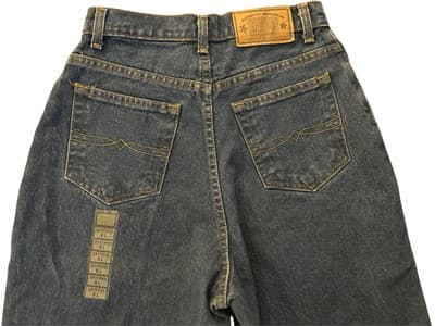 Vintage 1990’s Faded Glory Blue Jeans High Waist Denim 8 Long Baggy Grunge - Thumbnail 4
