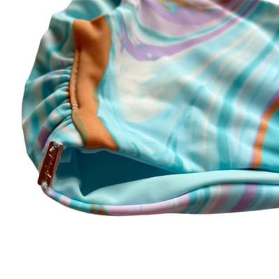 Victorias Secret NWT Bikini Top Bralette Aqua Coral Bow Tie Knot Back Lavender - Thumbnail 5