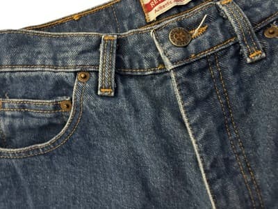 Vintage 1990’s Faded Glory Blue Jeans High Waist Denim 8 Long Baggy Grunge - Thumbnail 5