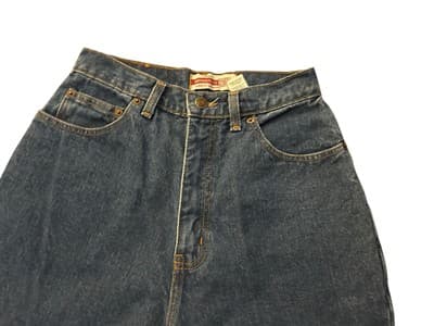 Vintage 1990’s Faded Glory Blue Jeans High Waist Denim 8 Long Baggy Grunge - Thumbnail 6