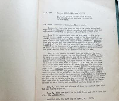 Antique 1935 North Carolina Midwife Classroom Book Vintage Midwifery Instruction - Thumbnail 7